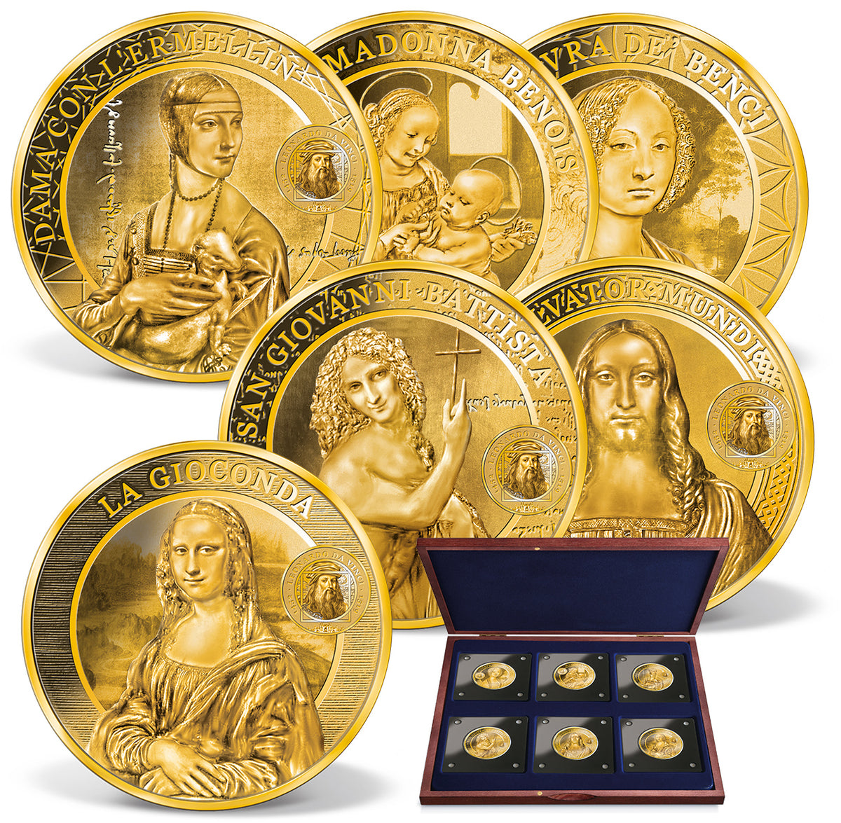 Zdjęcie produktu „Leonardo da Vinci” – 6 złotych monet (1/200 oz.)