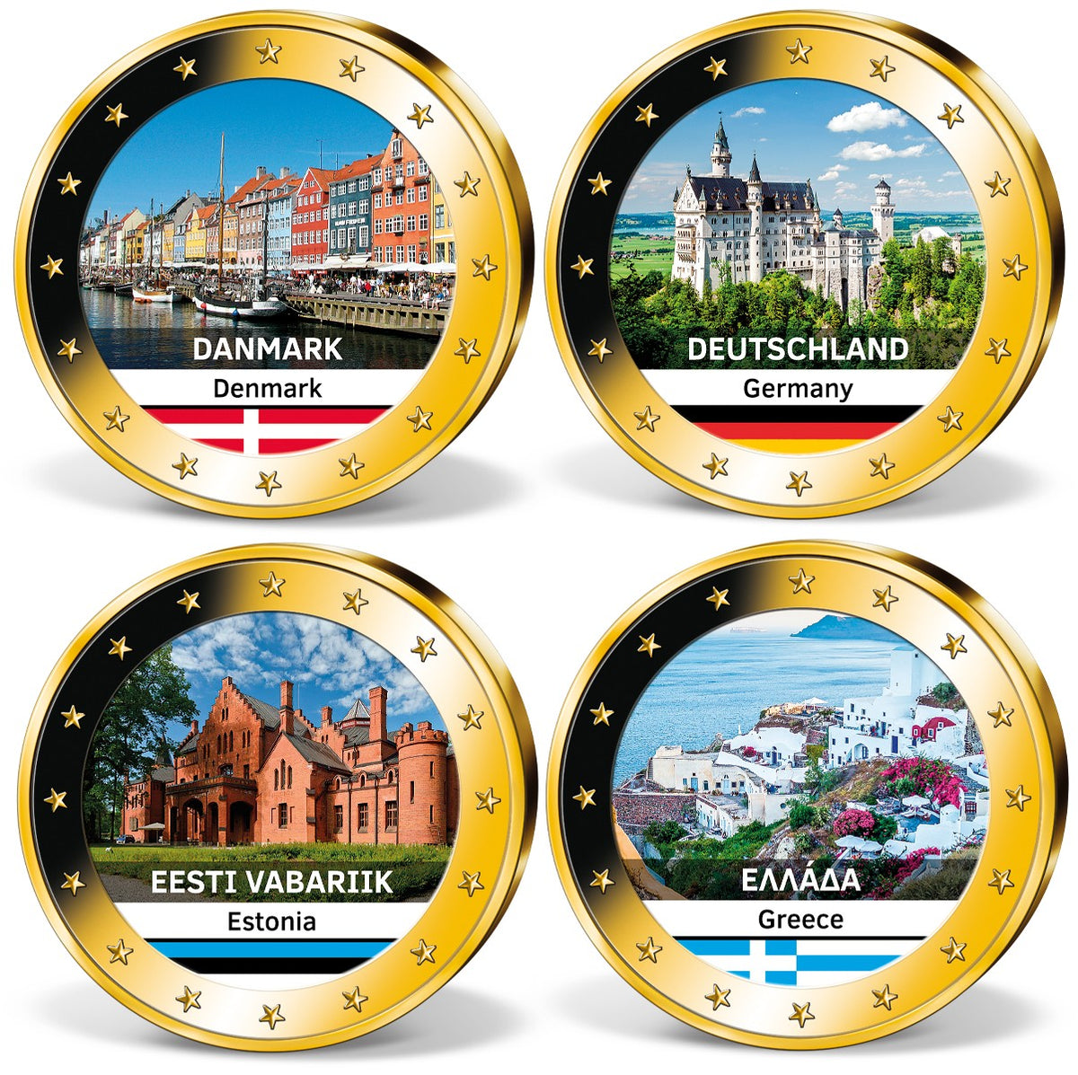Zdjęcie produktu "Najpiękniejsze miejsca zjednoczonej Europy" - 27 medali platerowanych złotem